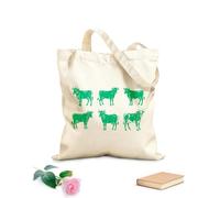 AILOONG Bolsos de hombro de lona de algodón Conjunto de siluetas de granja de vacas Tela de 340g/m² de grosor Se usa como bolsa de herramientas