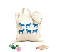 AILOONG Bolsos de hombro de lona de algodón Conjunto de siluetas de granja de vacas Tela de 340g/m² de grosor Se usa como bolsa de herramientas
