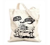 AILOONG Bolsos de hombro de lona de algodón Es hora de reflexionar sobre el arte de crear problemas que no existían Tela de 12 oz de grosor Se usa como bolsa de herramientas 31x36cm Mediano