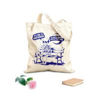 AILOONG Bolsos de hombro de lona de algodón Es hora de reflexionar sobre el arte de crear problemas que no existían Tela de 340g/m² de grosor Se usa como bolsa de herramientas