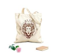 AILOONG Bolsos de hombro de lona de algodón Escudo de armas Cresta del león Tela de 340g/m² de grosor Se usa como bolsa de herramientas