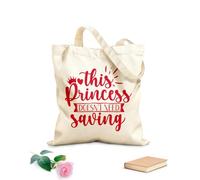 AILOONG Bolsos de hombro de lona de algodón Esta princesa no necesita ser salvada Tela de 340g/m² de grosor Se usa como bolsa de herramientas