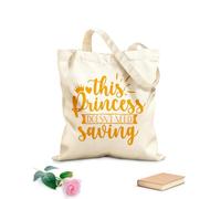 AILOONG Bolsos de hombro de lona de algodón Esta princesa no necesita ser salvada Tela de 340g/m² de grosor Se usa como bolsa de herramientas