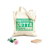 AILOONG Bolsos de hombro de lona de algodón Frases de gimnasio que salen directamente de la forma Tela de 340g/m² de grosor Se usa como bolsa de herramientas