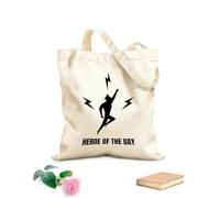 AILOONG Bolsos de hombro de lona de algodón Logotipo de héroe creativo y simple Tela de 12 oz de grosor Se usa como bolsa de herramientas 25x30cm Pequeño