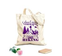 AILOONG Bolsos de hombro de lona de algodón No necesito terapia solo para ir de excursión Tela de 340g/m² de grosor Se usa como bolsa de herramientas