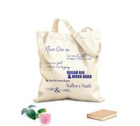 AILOONG Bolsos de hombro de lona de algodón Nunca te rindas. Todo es posible. Puedo y lo haré. Tela de 340g/m² de grosor Plegable