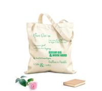 AILOONG Bolsos de hombro de lona de algodón Nunca te rindas. Todo es posible. Puedo y lo haré. Tela de 340g/m² de grosor Plegable