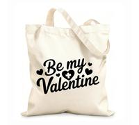 AILOONG Bolsos de hombro de lona de algodón Sé mi Valentín, un lindo Tela de 12 oz de grosor Se usa como bolsa de herramientas 25x30cm Pequeño