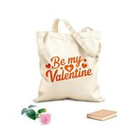 AILOONG Bolsos de hombro de lona de algodón Sé mi Valentín, un lindo Tela de 340g/m² de grosor Se usa como bolsa de herramientas