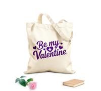 AILOONG Bolsos de hombro de lona de algodón Sé mi Valentín, un lindo Tela de 340g/m² de grosor Se usa como bolsa de herramientas