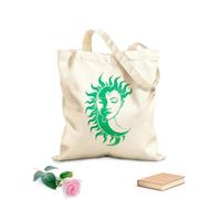 AILOONG Bolsos de hombro de lona de algodón Silueta celestial y mística Tela de 340g/m² de grosor Se usa como bolsa de herramientas