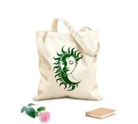 AILOONG Bolsos de hombro de lona de algodón Silueta celestial y mística Tela de 340g/m² de grosor Se usa como bolsa de herramientas