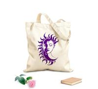 AILOONG Bolsos de hombro de lona de algodón Silueta celestial y mística Tela de 340g/m² de grosor Se usa como bolsa de herramientas
