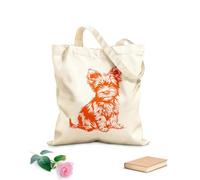 AILOONG Bolsos de hombro de lona de algodón Yorkshire Terrier Tela de 340g/m² de grosor Se usa como bolsa de herramientas