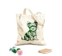 AILOONG Bolsos de hombro de lona de algodón Yorkshire Terrier Tela de 340g/m² de grosor Se usa como bolsa de herramientas