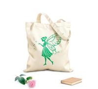 AILOONG Bolsos de lona de algodón para mujer arte de silueta de hada mística Tela de 340g/m² de grosor Material agradable para la piel