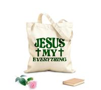 AILOONG Bolsos de lona de algodón para mujer cristiano cristiano Tela de 340g/m² de grosor Material agradable para la piel