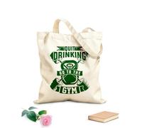 AILOONG Bolsos de lona de algodón para mujer dejar de beber ir al gimnasio gimnasio y fitness Tela de 340g/m² de grosor Material agradable para la piel