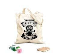 AILOONG Bolsos de lona de algodón para mujer dejar de beber ir al gimnasio gimnasio y fitness Tela de 12 oz de grosor Material agradable para la piel 35x40cm Grande