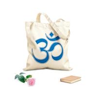 AILOONG Bolsos de lona de algodón para mujer El símbolo om se utiliza en la meditación y los rituales, así como en la espiritualidad y la filosofía. Tela de 340g/m² de grosor