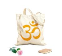 AILOONG Bolsos de lona de algodón para mujer El símbolo om se utiliza en la meditación y los rituales, así como en la espiritualidad y la filosofía. Tela de 340g/m² de grosor