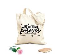 AILOONG Bolsos de lona de algodón para mujer Eres amado por siempre Tela de 12 oz de grosor Material agradable para la piel 35x40cm Grande