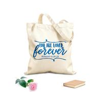 AILOONG Bolsos de lona de algodón para mujer Eres amado por siempre Tela de 340g/m² de grosor Material agradable para la piel