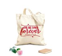 AILOONG Bolsos de lona de algodón para mujer Eres amado por siempre Tela de 340g/m² de grosor Material agradable para la piel