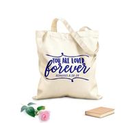 AILOONG Bolsos de lona de algodón para mujer Eres amado por siempre Tela de 340g/m² de grosor Material agradable para la piel