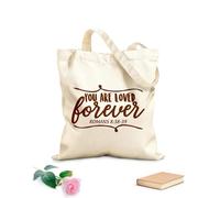 AILOONG Bolsos de lona de algodón para mujer Eres amado por siempre Tela de 340g/m² de grosor Material agradable para la piel