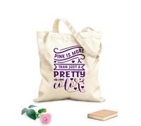 AILOONG Bolsos de lona de algodón para mujer Es más que un bonito diseño tipográfico de concienciación sobre el cáncer de mama. Tela de 340g/m² de grosor Material agradable para la piel