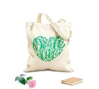 AILOONG Bolsos de lona de algodón para mujer frases de caligrafía dar gracias me encanta otoño agradecido ser agradecido Tela de 340g/m² de grosor Material agradable para la piel