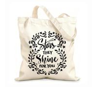 AILOONG Bolsos de lona de algodón para mujer las estrellas brillan Tela de 12 oz de grosor Material agradable para la piel 25x30cm Pequeño