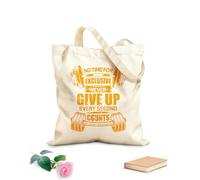 AILOONG Bolsos de lona de algodón para mujer no hay tiempo Tela de 340g/m² de grosor Material agradable para la piel