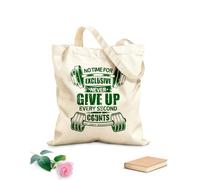 AILOONG Bolsos de lona de algodón para mujer no hay tiempo Tela de 340g/m² de grosor Material agradable para la piel