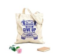 AILOONG Bolsos de lona de algodón para mujer no hay tiempo Tela de 340g/m² de grosor Material agradable para la piel