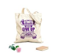 AILOONG Bolsos de lona de algodón para mujer no hay tiempo Tela de 340g/m² de grosor Material agradable para la piel