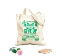 AILOONG Bolsos de lona de algodón para mujer no hay tiempo Tela de 340g/m² de grosor Material agradable para la piel