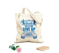 AILOONG Bolsos de lona de algodón para mujer no hay tiempo Tela de 340g/m² de grosor Material agradable para la piel