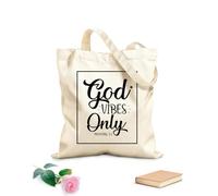 AILOONG Bolsos de lona de algodón para mujer Proverbios y versículos bíblicos cristianos de Resonancia de Dios Tela de 12 oz de grosor Material agradable para la piel 25x30cm Pequeño