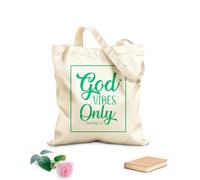 AILOONG Bolsos de lona de algodón para mujer Proverbios y versículos bíblicos cristianos de Resonancia de Dios Tela de 340g/m² de grosor Material agradable para la piel