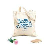 AILOONG Bolsos de lona de algodón para mujer sé fuerte y valiente Tela de 340g/m² de grosor Material agradable para la piel