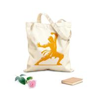 AILOONG Bolsos de lona de algodón para mujer silueta ninja Tela de 340g/m² de grosor Material agradable para la piel