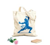 AILOONG Bolsos de lona de algodón para mujer silueta ninja Tela de 340g/m² de grosor Material agradable para la piel