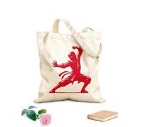AILOONG Bolsos de lona de algodón para mujer silueta ninja Tela de 340g/m² de grosor Material agradable para la piel