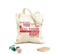 AILOONG Bolsos de lona de algodón para mujer Tanto si crees que puedes como si crees que no puedes, tienes razón. Tela de 340g/m² de grosor Plegable