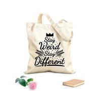 AILOONG Bolsos de lona de algodón para mujer Tela de 12 oz de grosor citas tipográficas motivacionales Material agradable para la piel 25x30cm Pequeño