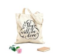 AILOONG Bolsos de lona de algodón para mujer Tela de 12 oz de grosor Hágase tu voluntad Material agradable para la piel 35x40cm Grande