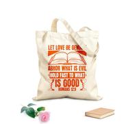 AILOONG Bolsos de lona de algodón para mujer Tela de 340g/m² de grosor citas de versículos bíblicos Material agradable para la piel